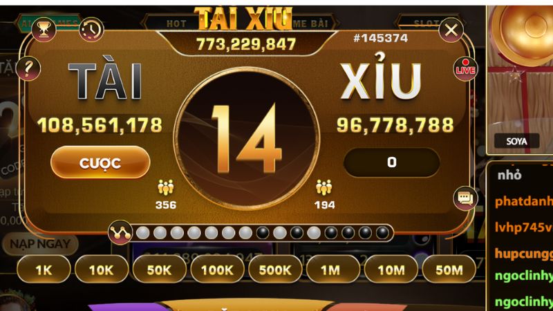 Game tài xỉu yêu cầu người chơi có chiến thuật và sự nhạy bén