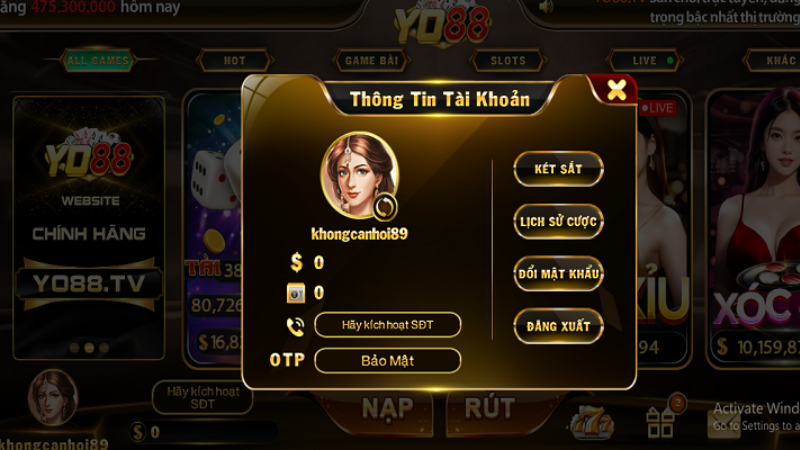 Đăng nhập Yo88 trên điện thoại di động để chơi game mọi lúc, mọi nơi
