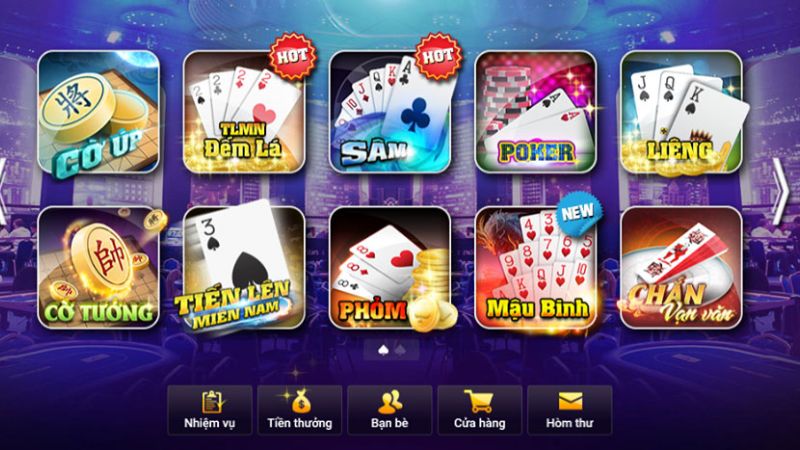 Game bài online luôn có nhiều loại trò chơi cho người chơi lựa chọn