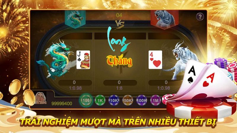 Rồng hổ online tại Yo88 được thiết kế với giao diện bắt mắt dễ sử dụng