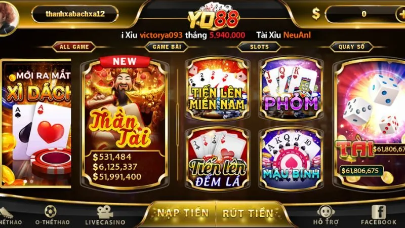 Yo88 mang đến trải nghiệm game bài đổi thưởng tuyệt vời